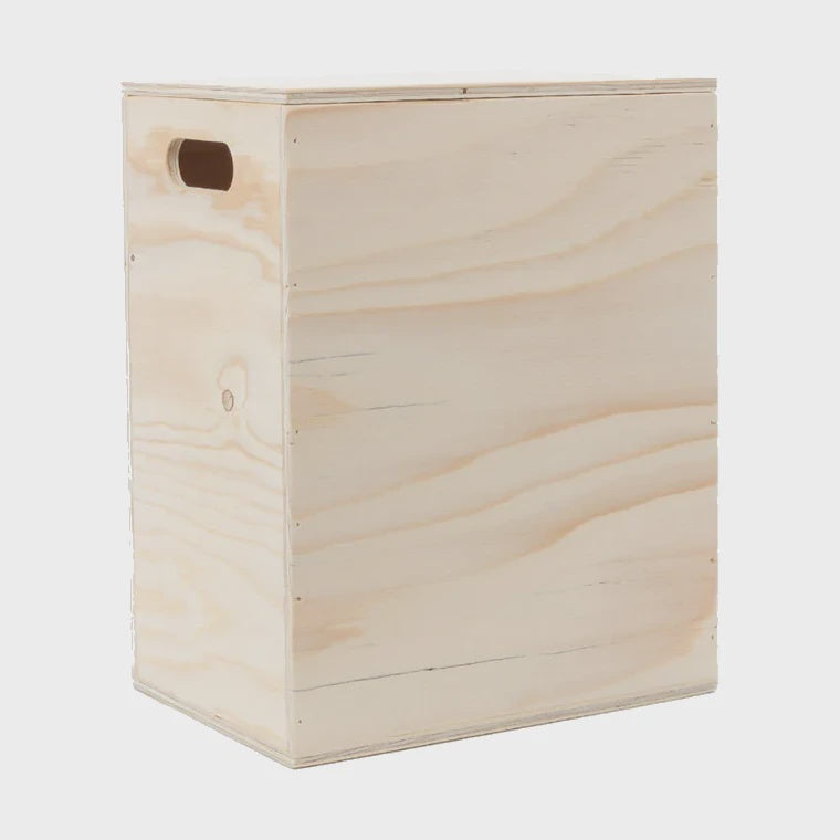 6 bottle Tall Wooden Box / 1