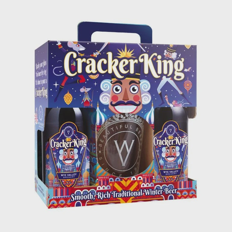 Wye Valley Brewery Cracker King & Glass Gift Box / 2x50cl