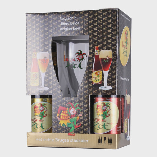 Brugse Zot Gift Set, 4x33cl + Glass   6.8%