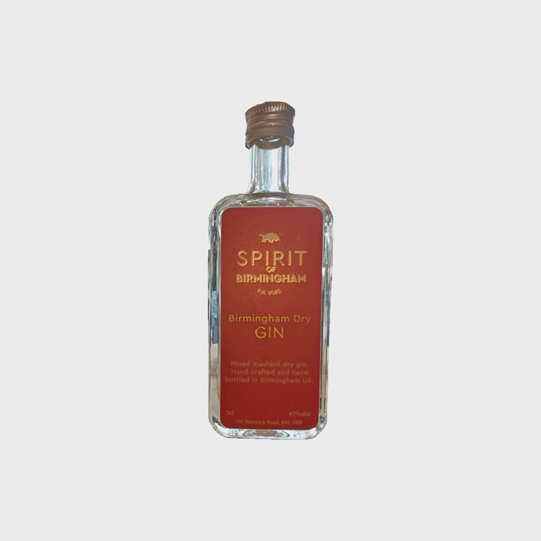 Spirit of Birmingham English Single Pot Still Gin miniature / 5cl