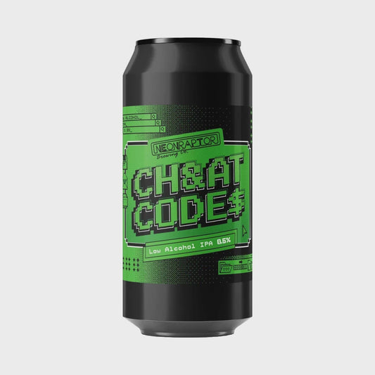 Neon Raptor Cheat Codes Low Alcohol IPA   0.5% / 44cl