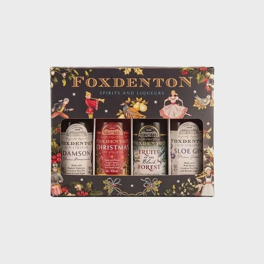 Foxdenton Festive 4 Miniature Gift Set / 4 x 5cl