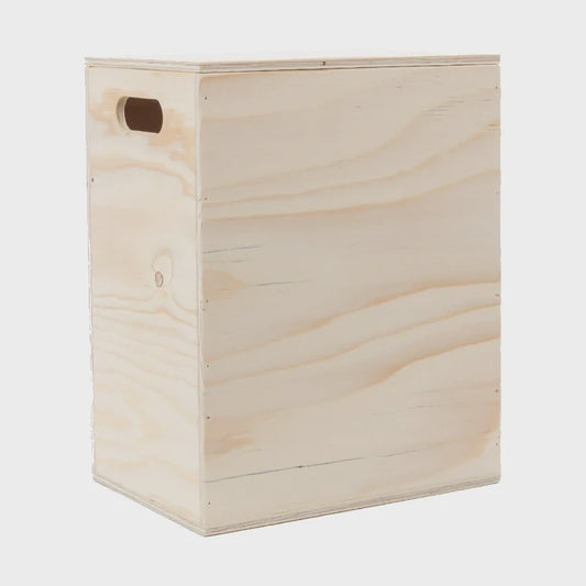 6 bottle Tall Wooden Box / 1