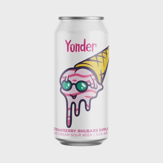 Yonder Brewing Strawberry Rhubarb Ripple Ice Cream Sour   4.5% / 44cl